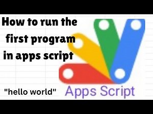 How to write your first google apps script program