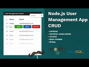User Management System – Nodejs, Express, MySQL & Express-Handlebars