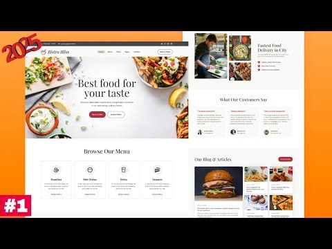 How to Create A Food Website Design using HTML and CSS only | Step by Step Tutorial