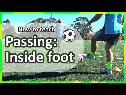 #4. How to teach: Passing › Inside foot | Soccer skills in PE (grade K-6)
