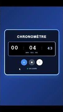 Chronomètre⏱️ simple en HTML, CSS et JavaScript