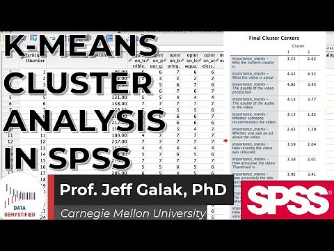 K-Means Cluster Analysis in SPSS (SPSS Tutorial Video #30)