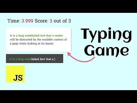 TypeMaster: Building an Engaging Typing Game with HTML, CSS, and JavaScript | #huxnwebdev
