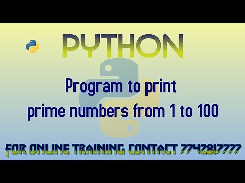 python program to print prime numbers 1 to 100