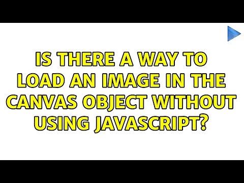 Is there a way to load an image in the canvas object without using javascript?