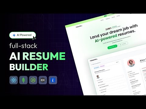 Build & Deploy Full Stack AI Resume Builder App using React js, ImageKit | MERN Stack Project