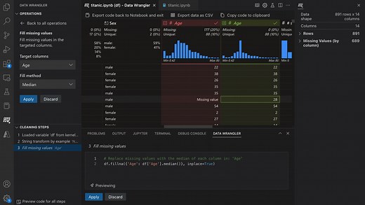 Introducing the Data Wrangler extension for Visual Studio Code - Microsoft for Python Developers Blog
