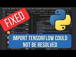 SOLVED : Import Tensorflow could not be resolved from source Pylance (reportMissingModuleSource)