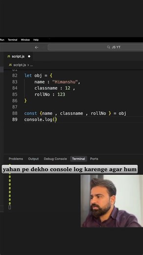 Object Destructuring Explained in 60 Seconds