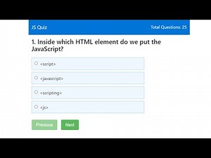 Quiz App Using Html Css And Javascript | Day 4 | Quiz App Source Code
