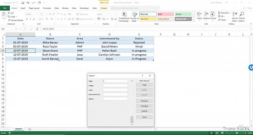 How to Create a Data Entry Form in Excel (Step-by-step Guide)