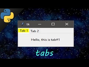 Python tkinter how to add window tabs 📑