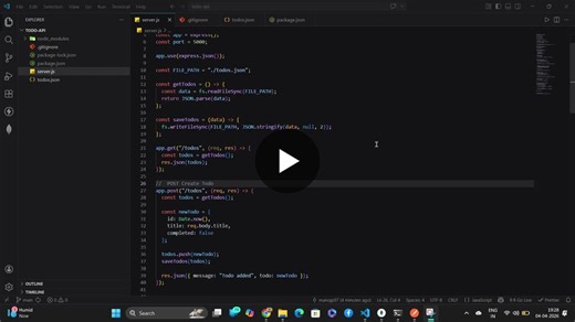 Node.js Todo List API with Express.js File System | Manoj Prajapati posted on the topic | LinkedIn