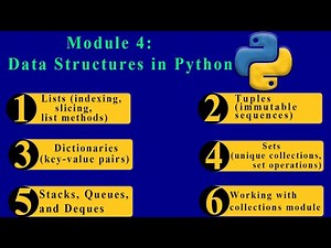 Module 4: Data Structures in Python | Lists, Tuples, Dictionaries, Sets & Collections Explained