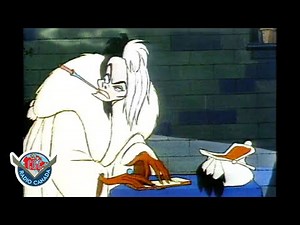 Cruella de Vil, the "nasty villainess" of 101 Dalmatians, 1985