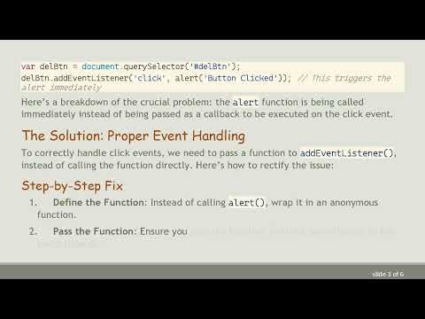 Resolving Click Event Issues in DOM Manipulation