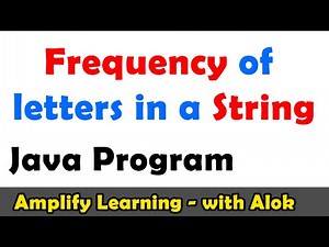Frequency of letters in a String Java Program | ICSE ISC Computer