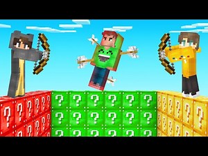Minecraft 1v1v1 LUCKY BLOCK WALL BATTLE!