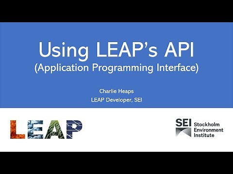 Using LEAP's Application Programming Interface (API)