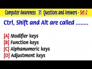 Computer Awareness 31 Questions and Answers | Computer GK | Computer General knowledge | Set-2