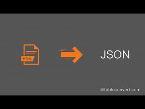 How to Convert HTML table code to JSON online?