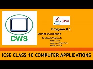 Program#3 To calculate the volume of cube, sphere, cuboid using method overloading.