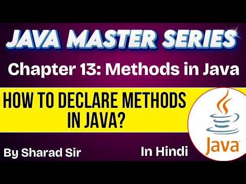 #13 Java Master Series | Methods in Java | How to Declare Methods in Java with Example? |Tpoint Tech