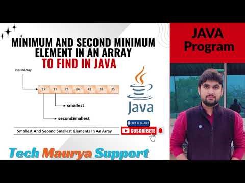 Find Minimum and Second Minimum in an Array using Java | Minimum and 2nd Minimum in Array Using Java