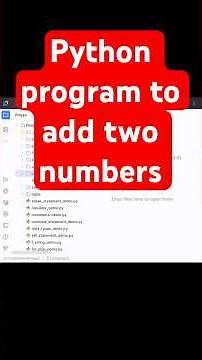 Python Program to Add Two Numbers #python