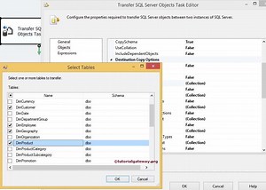 Transfer SQL Server Tables with Data in SSIS