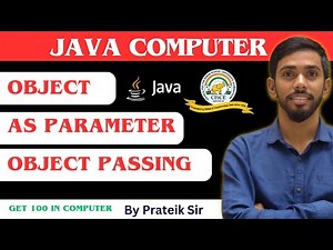 15 marks topic Object Passing in Java ISC ICSE JAVA class 11|12 Computer by #prateiksir #isc #java