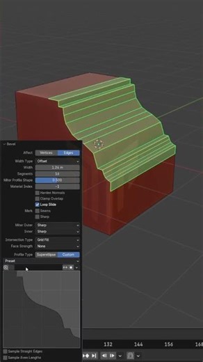 Instantly bevel your edges with custom bevels in blender