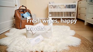 2Pcs Baby Wipe Case Travel Holder Keeps Wipes Moist Set of Wet Diaper Wipes Holders Cases Portable Travel On The Go Refillable Dispenser Container Waterproof Wipe Container with Sealed Diapering