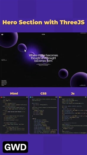 Hero Section #coding #frontendcourse #webdesign #html #css #javascript #viralvideo #shorts