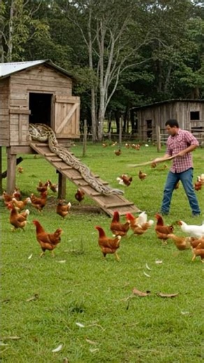 He Fights a Python With a Shovel… Until an Eagle Steals the Show