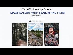 Create a Filterable Image Gallery with Search | HTML, CSS & JavaScript Tutorial