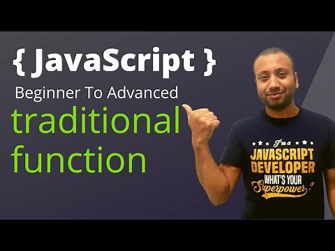 javascript bangla tutorial 32 : traditional function