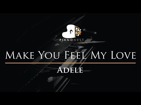 Adele - Make You Feel My Love - Piano Karaoke Instrumental Cover with Lyrics