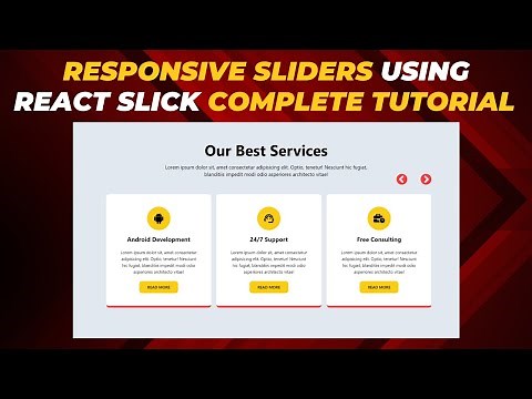 Mastering Responsive SLIDERS with REACT SLICK, REACT JS , REACT ICONS and Tailwind CSS 2024🔥🔥🔥