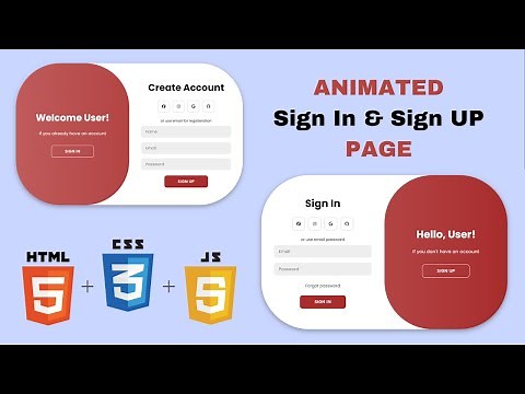 Animated Login Page Using HTML CSS & JavaScript | Step-by-Step Tutorial
