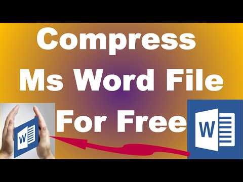 Compress Ms Word File For Free