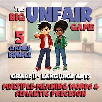 5 BIG UNFAIR ELA Games - Multiple-Meaning Words & Semantic Precision - Grade 11