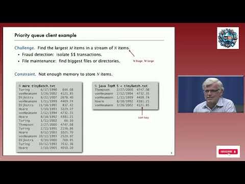 Lecture 34: Priority Queues: Understanding, Implementing, Using, Applications, API, Data Handling