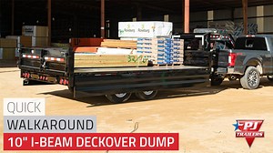 459K views · 2.2K reactions | This week’s trailer is a custom, 16-foot 10” I-Beam Deckover Dump (DT). This versatile trailer features a full-width, 96-inch dump bed with fold-down sides that make it perfect for side-loading construction supplies or hauling loose material. Check out the DT here: https://pjt.rs/DT | PJ Trailers | Facebook