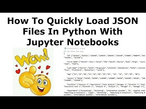 How to load JSON file data in python and Jupyter Notebooks