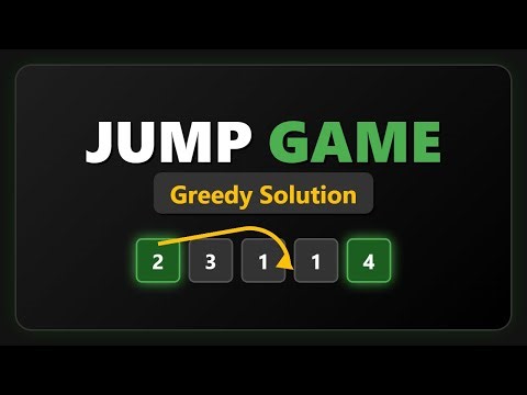 Jump Game - LeetCode 55 - Greedy Solution Explained