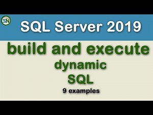 Build and Execute Dynamic SQL Statements in SQL Server. 9 Examples to help you build the skill.