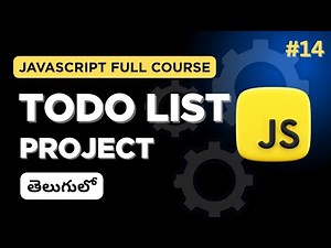 Build a To-Do List Project using JavaScript in Telugu | Arrays & Loops Project