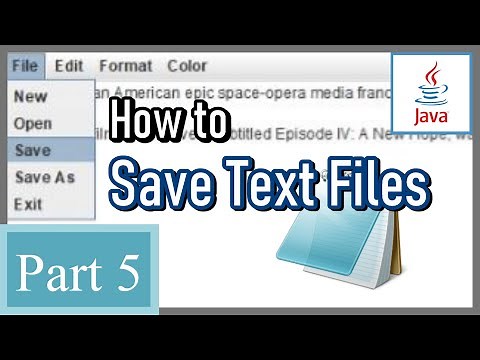 How to Make Notepad in Java (5/8) - Save Text Files