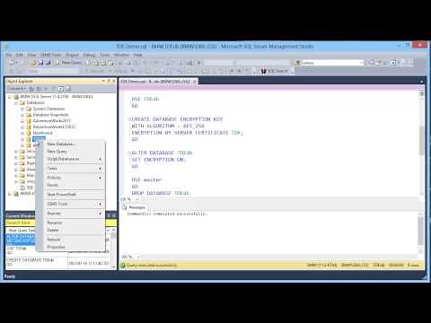 Transparent Data Encryption in SQL Server 2012 - Demonstration